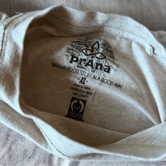 PRANA Hollis Pocket T-Shirt Weathered Beige Heather SIZE XL - Picture 4 of 6